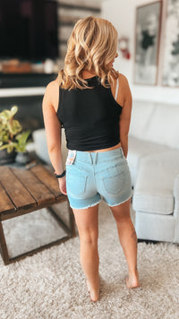 Lucas Denim Shorts: Light Wash