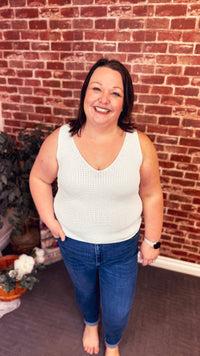 Abigail Knit Tank Top | Ivory