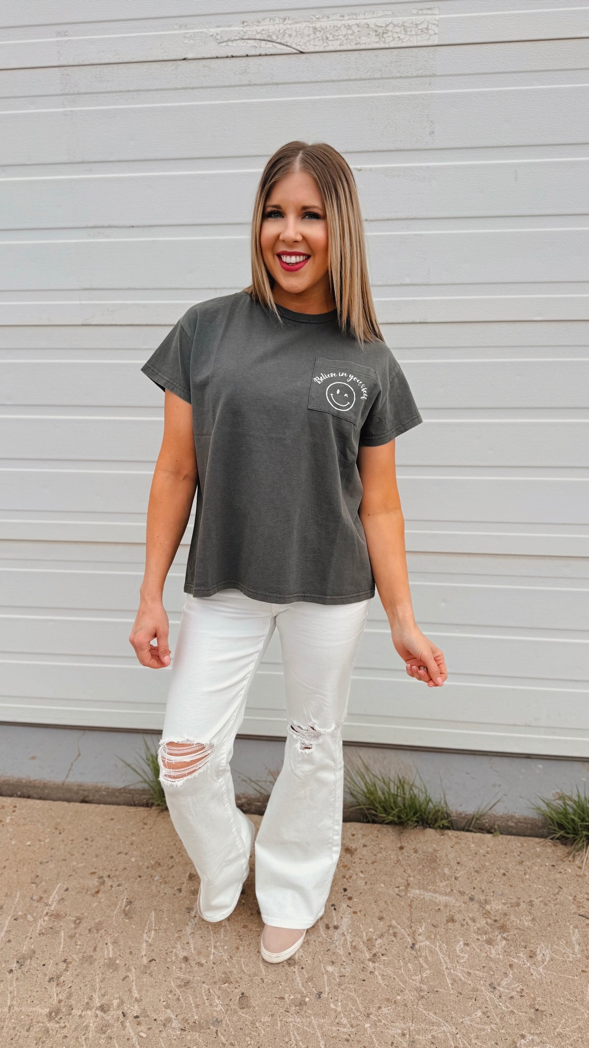Believe In Yourself Tee | Charcoal