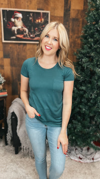 Laura Heathered Tee | Palm Leaf
