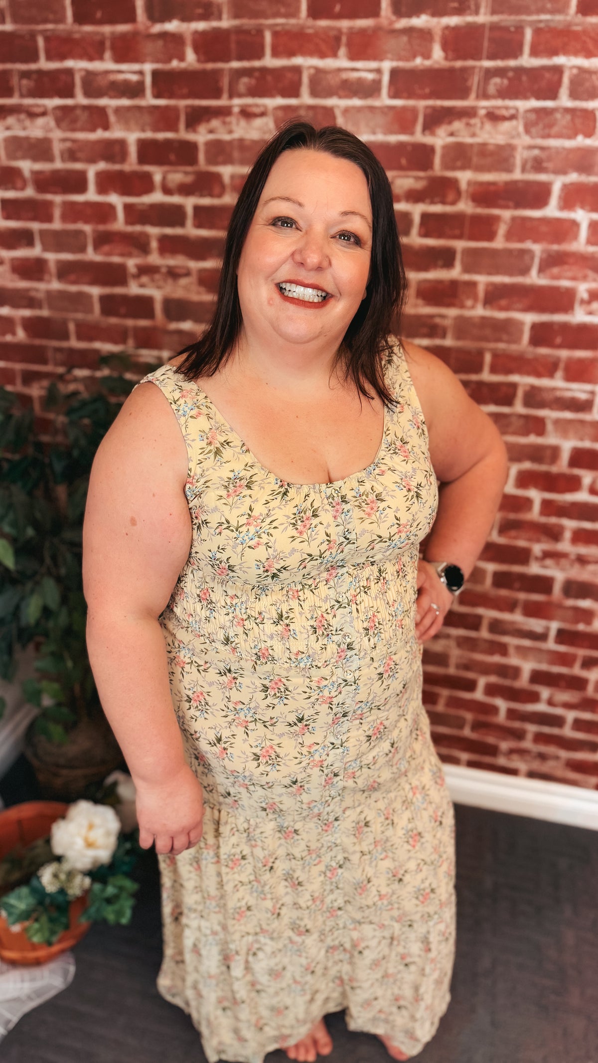 Natasha Floral Sundress | Light Yellow