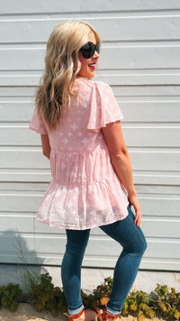 Aida Sheer Babydoll: Pink