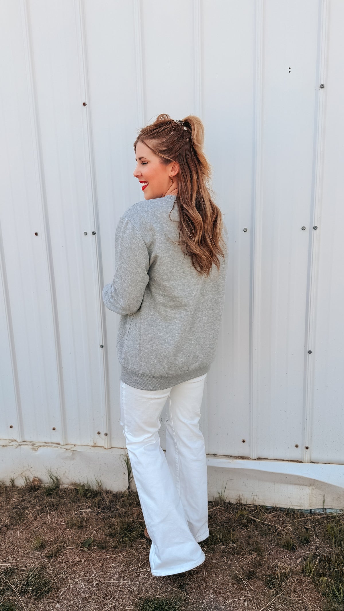 Holly Crewneck | Heather Grey