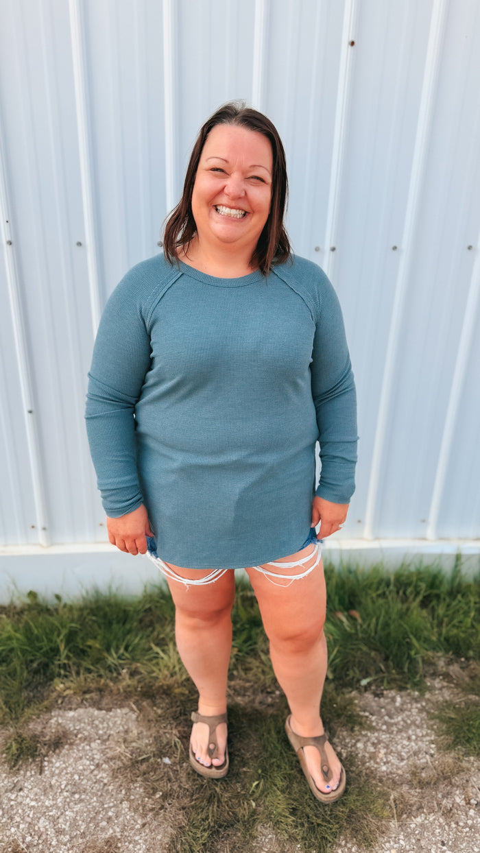 Leslie Waffle Long Sleeve | Ash Jade