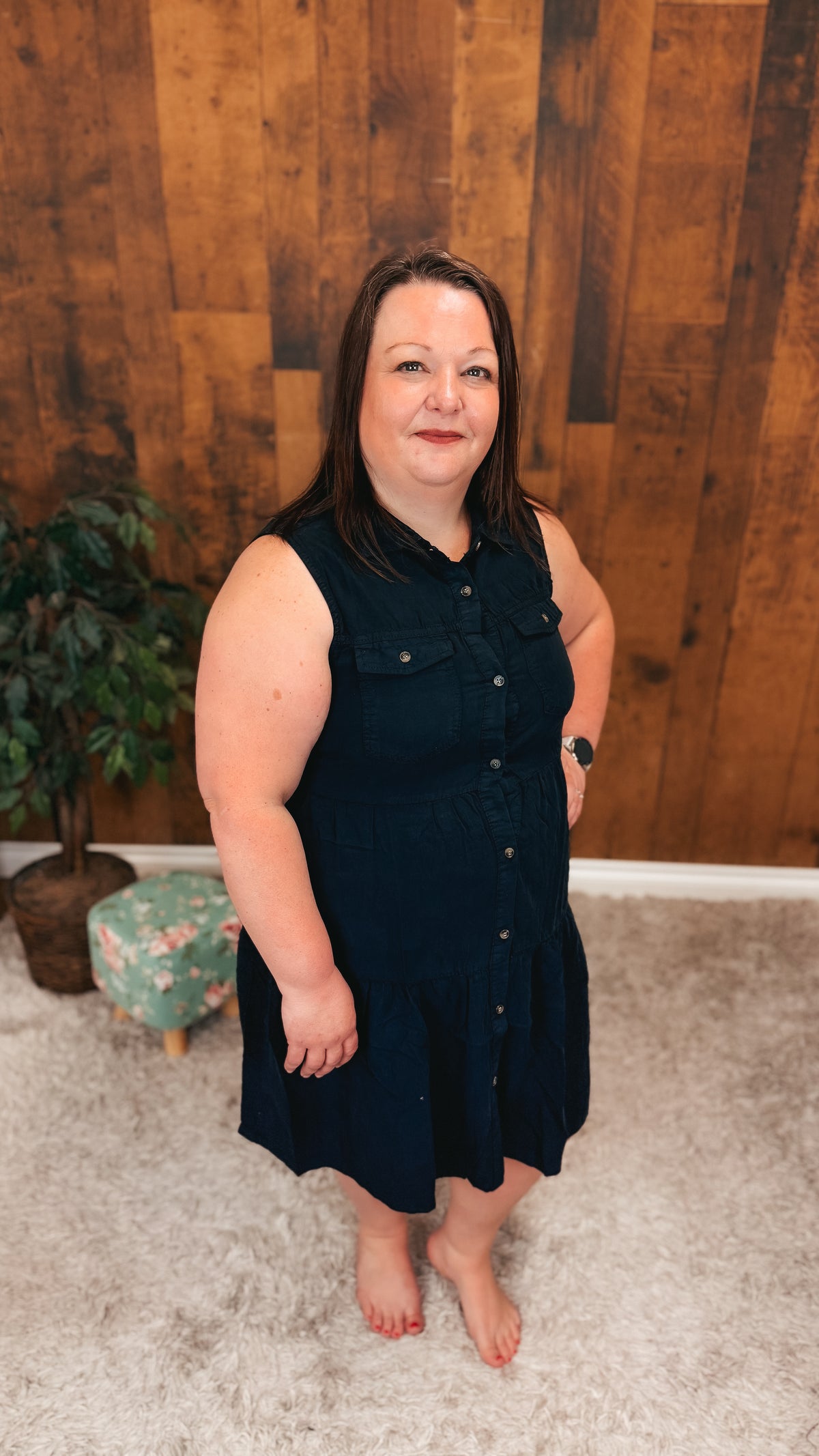 Jackie Chambray Dress | Black