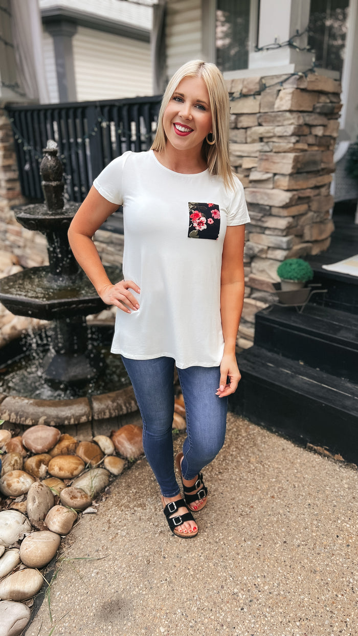 Eileen Floral Back Tee
