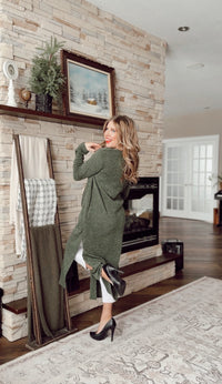 Kendal Duster Cardigan | Olive