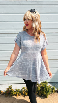 Kelsey Knit Tunic: Blue