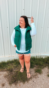 Tori Puffer Vest | Hunter Green