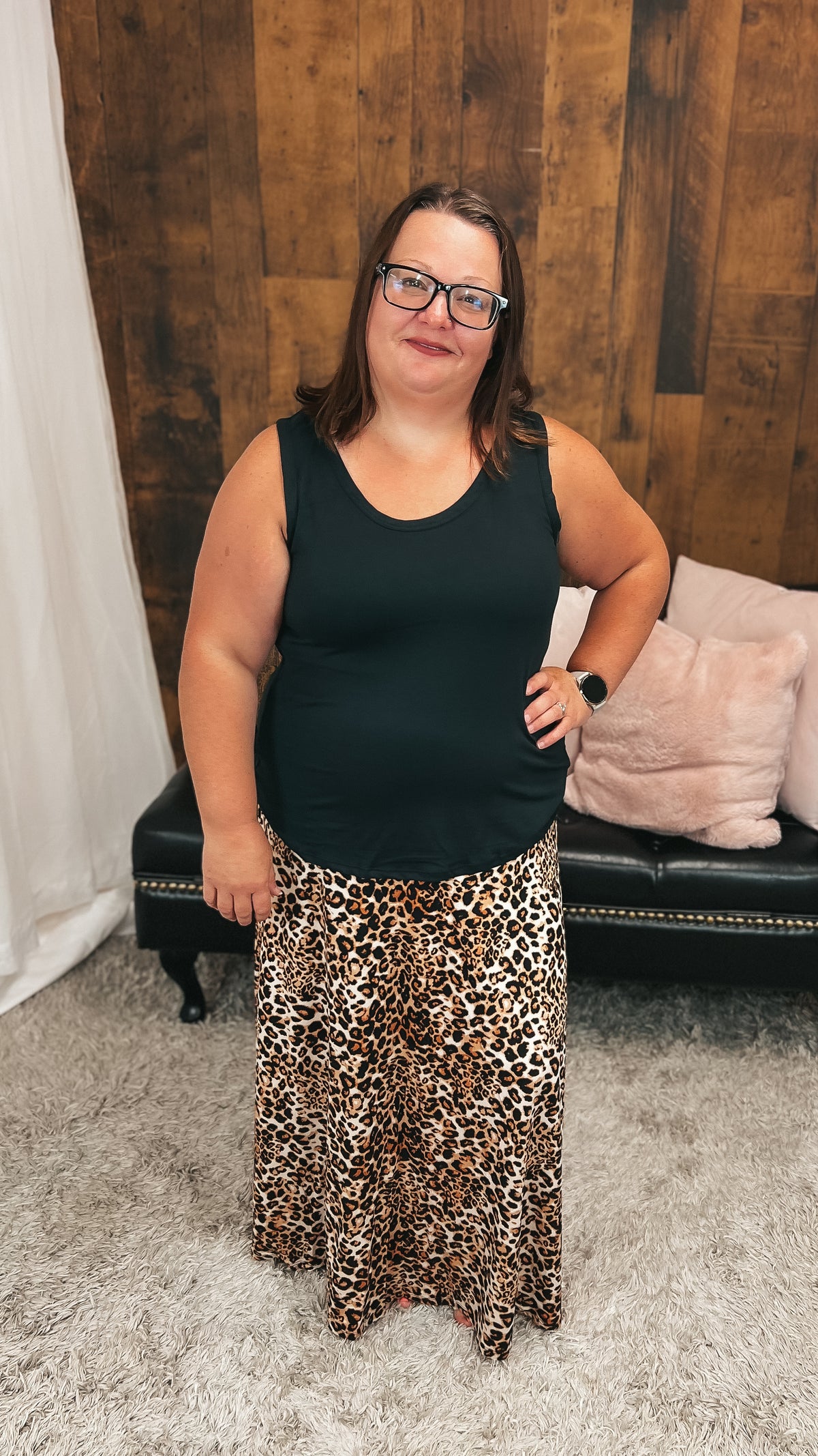 Roxanne Leopard Maxi Skirt