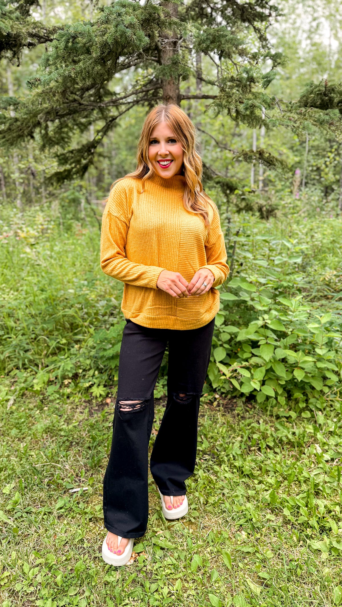 Sheila Knit Sweater | Mustard