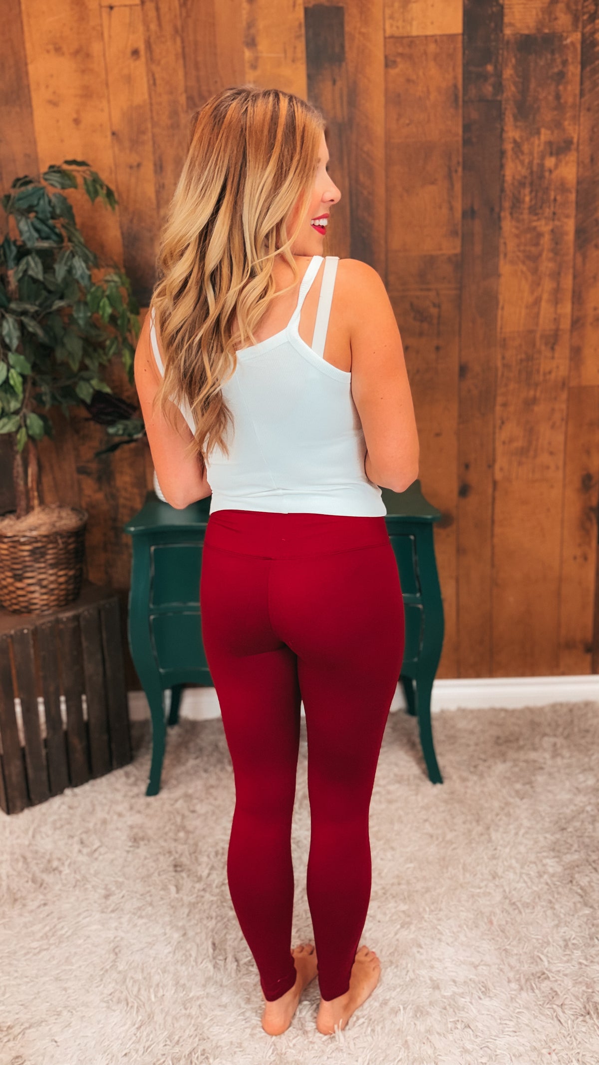 Rachel Leggings: Burgundy