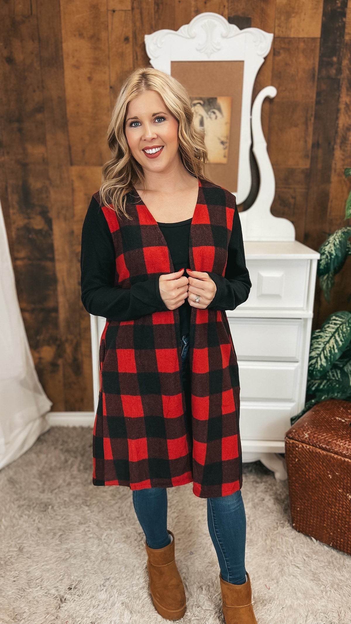Maria Buffalo Plaid Cardigan