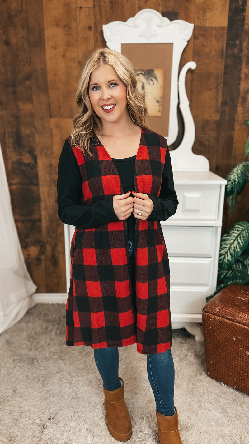 Maria Buffalo Plaid Cardigan
