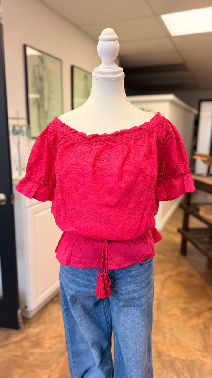 # 21 - Pink Lace Top | M | SAMPLE SALE