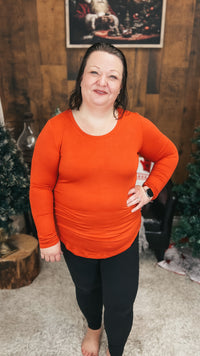 Lauralee Long Sleeve | Burnt Rust