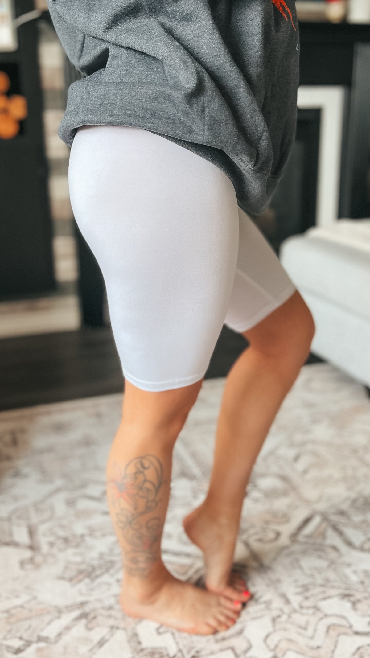 McKenna Biker Shorts | White
