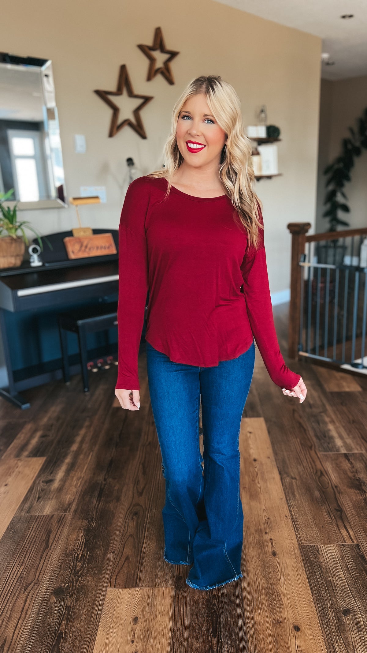 Lauralee Long Sleeve | Burgundy