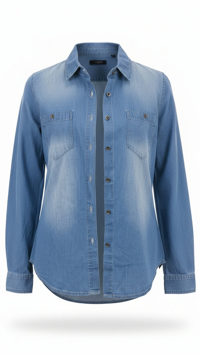 Cami Chambray Button Down | Light Denim