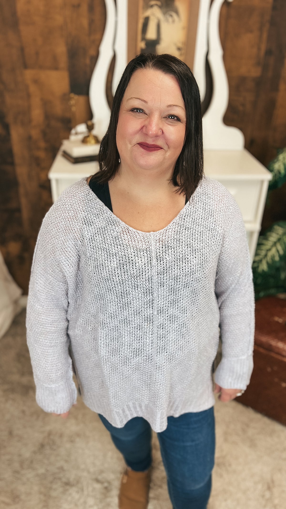 Lorraine Oversized Knit Sweater | Lavender