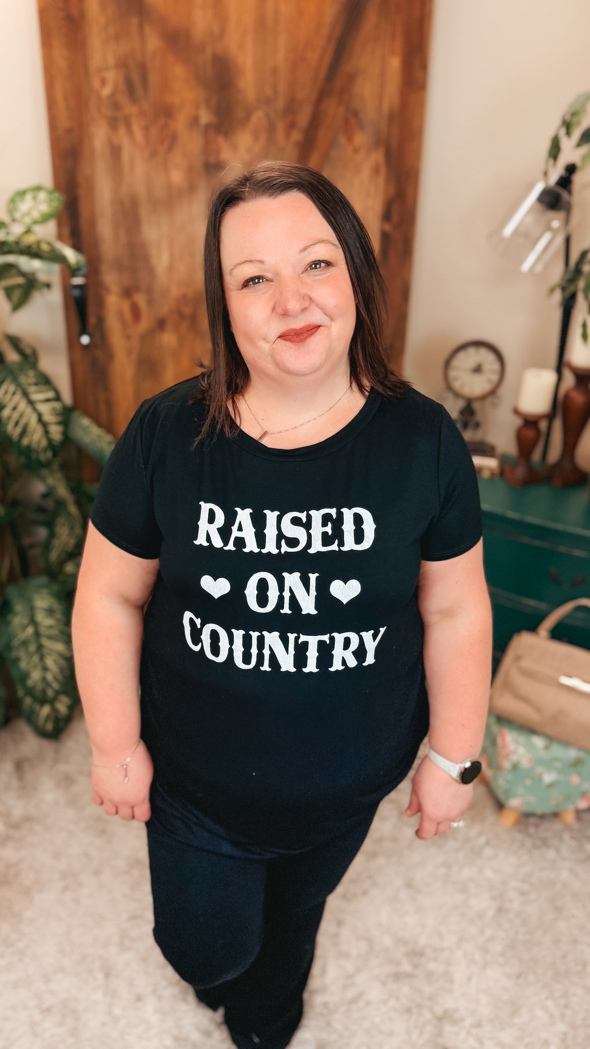 Raised On Country Graphic Tee | Black