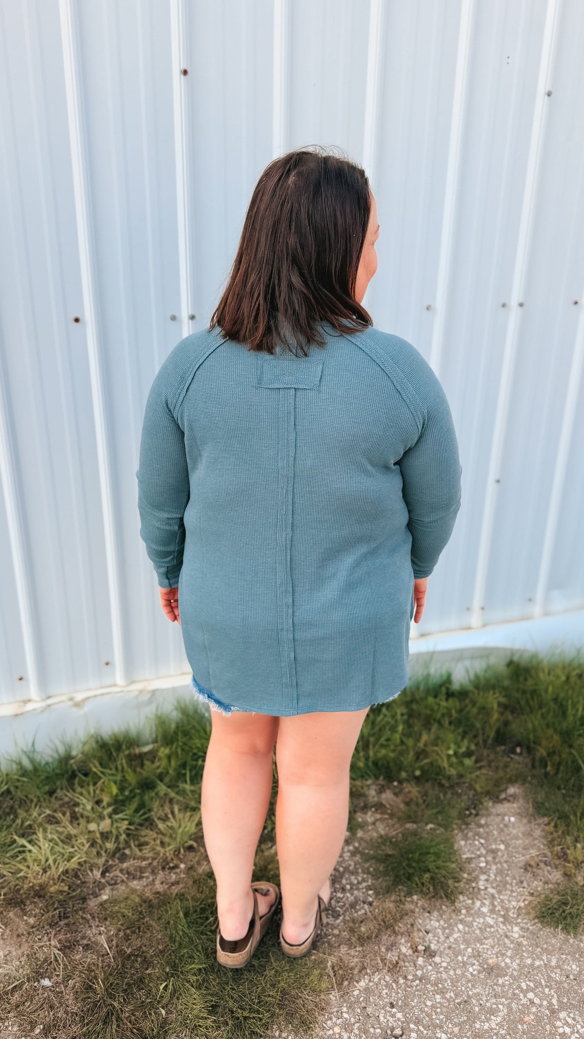 Leslie Waffle Long Sleeve | Ash Jade