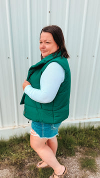 Tori Puffer Vest | Hunter Green