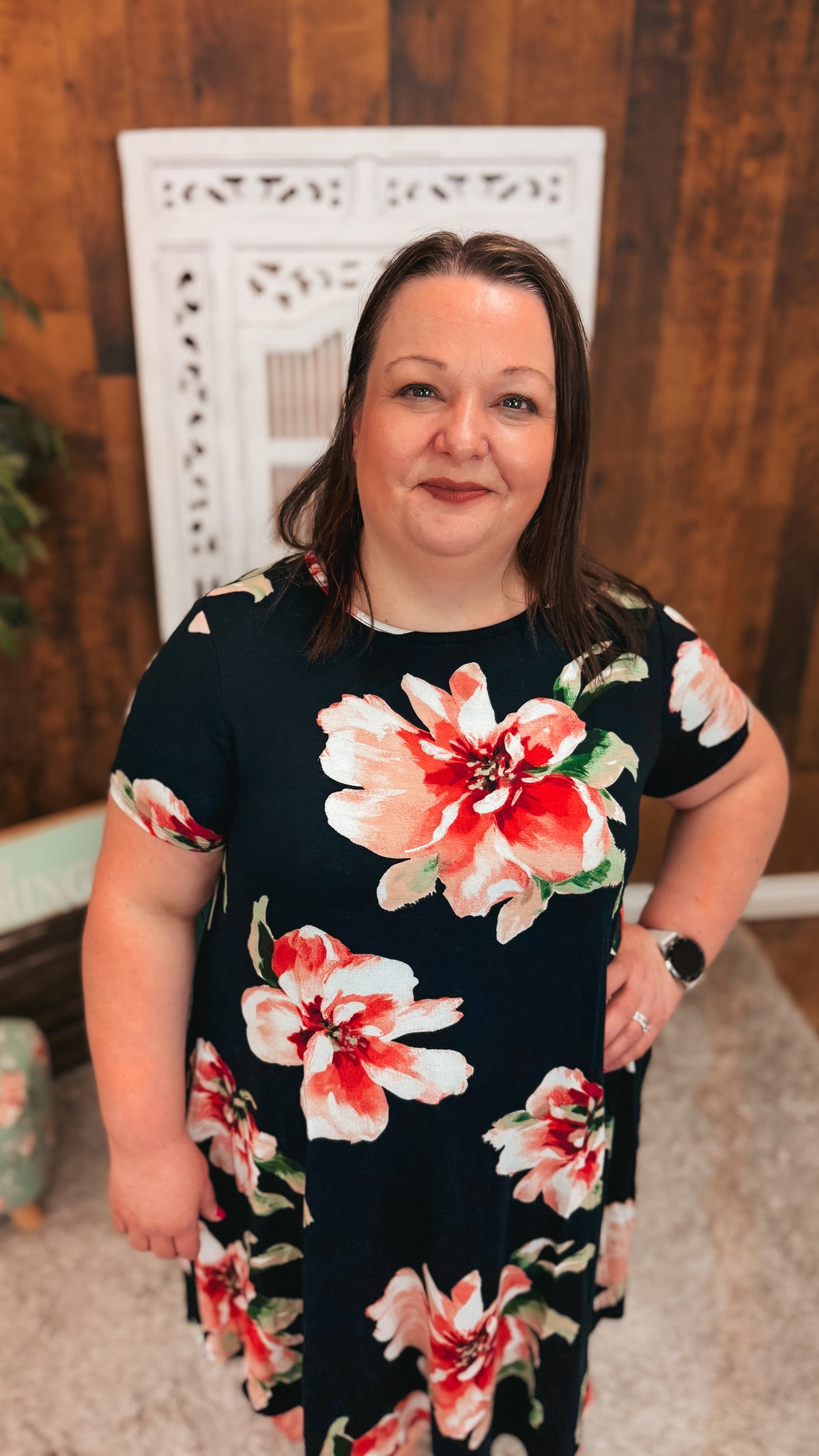 Mariah Floral Sundress | Black