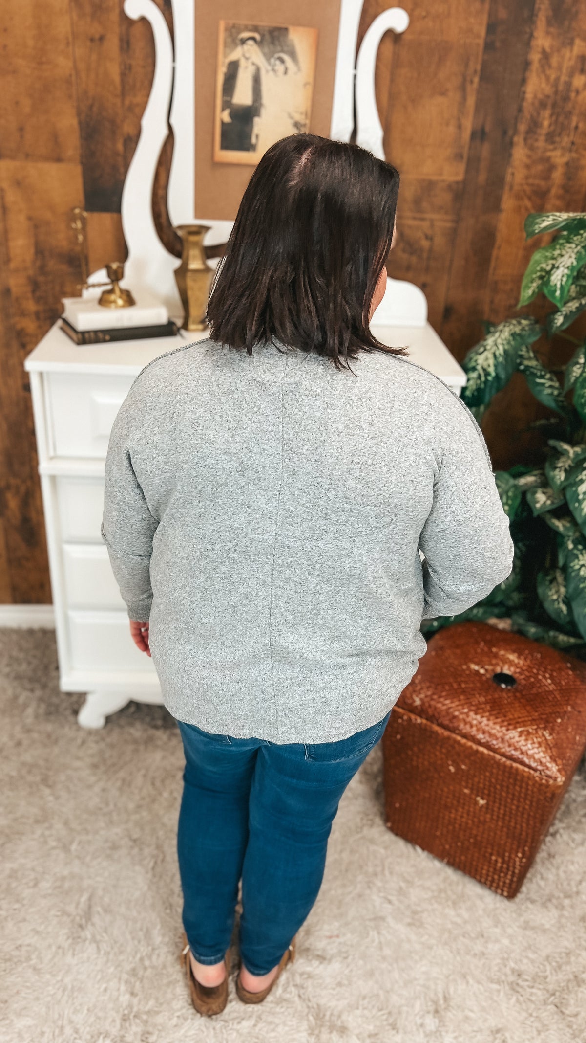 Loriann Button Shirt | Heather Grey