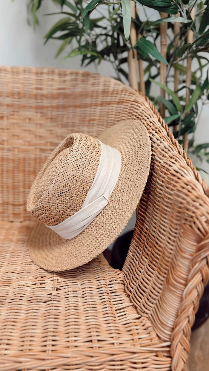 Summer Straw Hat: Cream