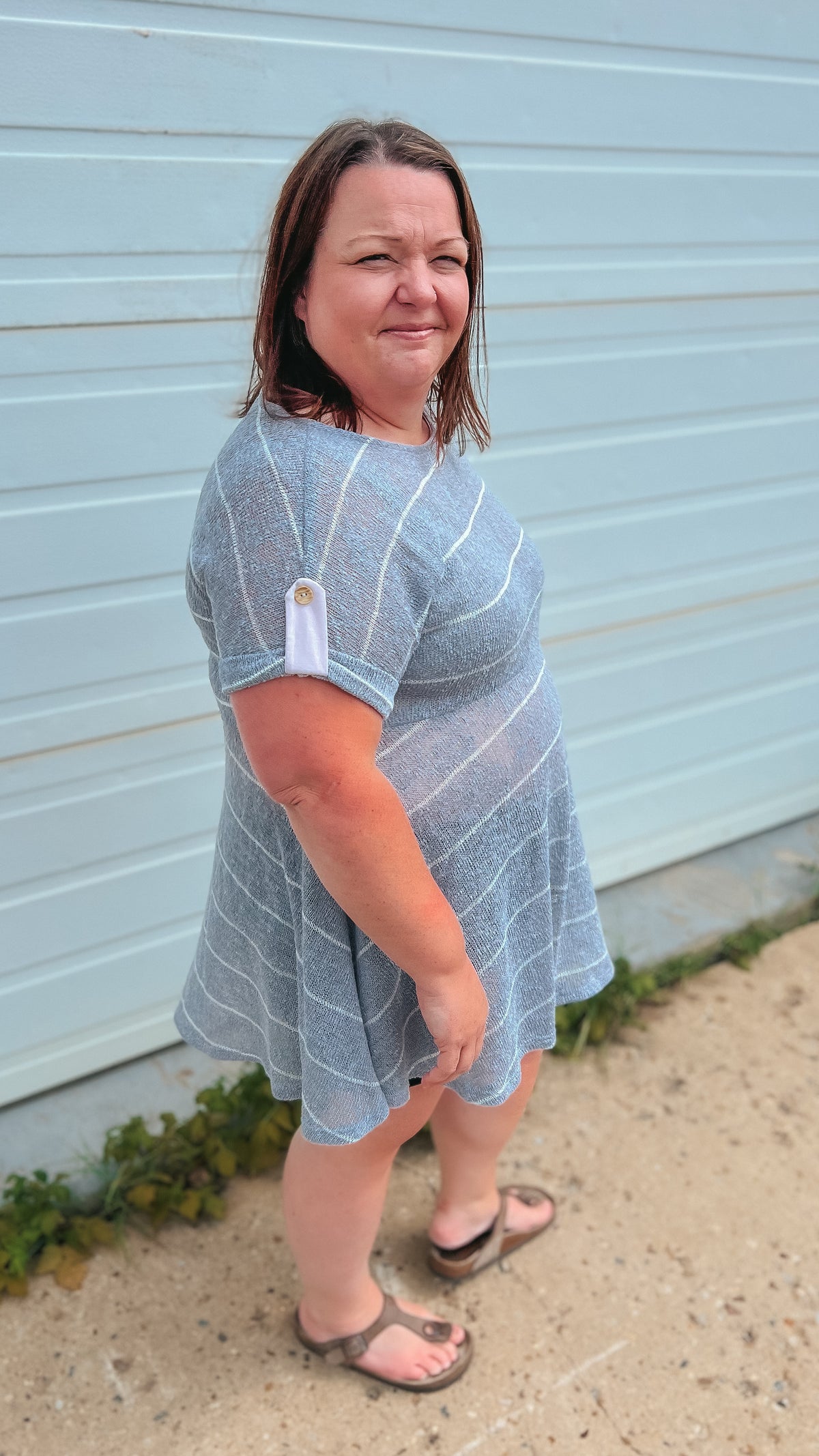 Kelsey Knit Tunic: Blue