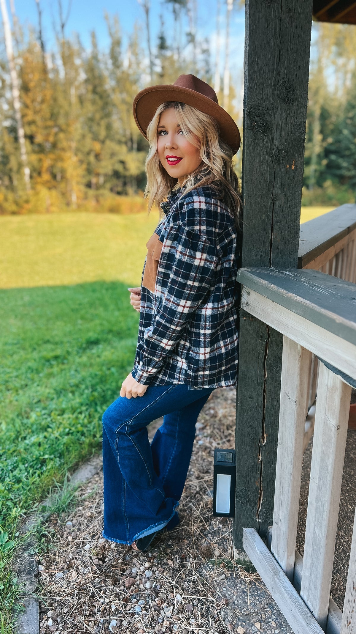 Sam Plaid Shacket | Navy