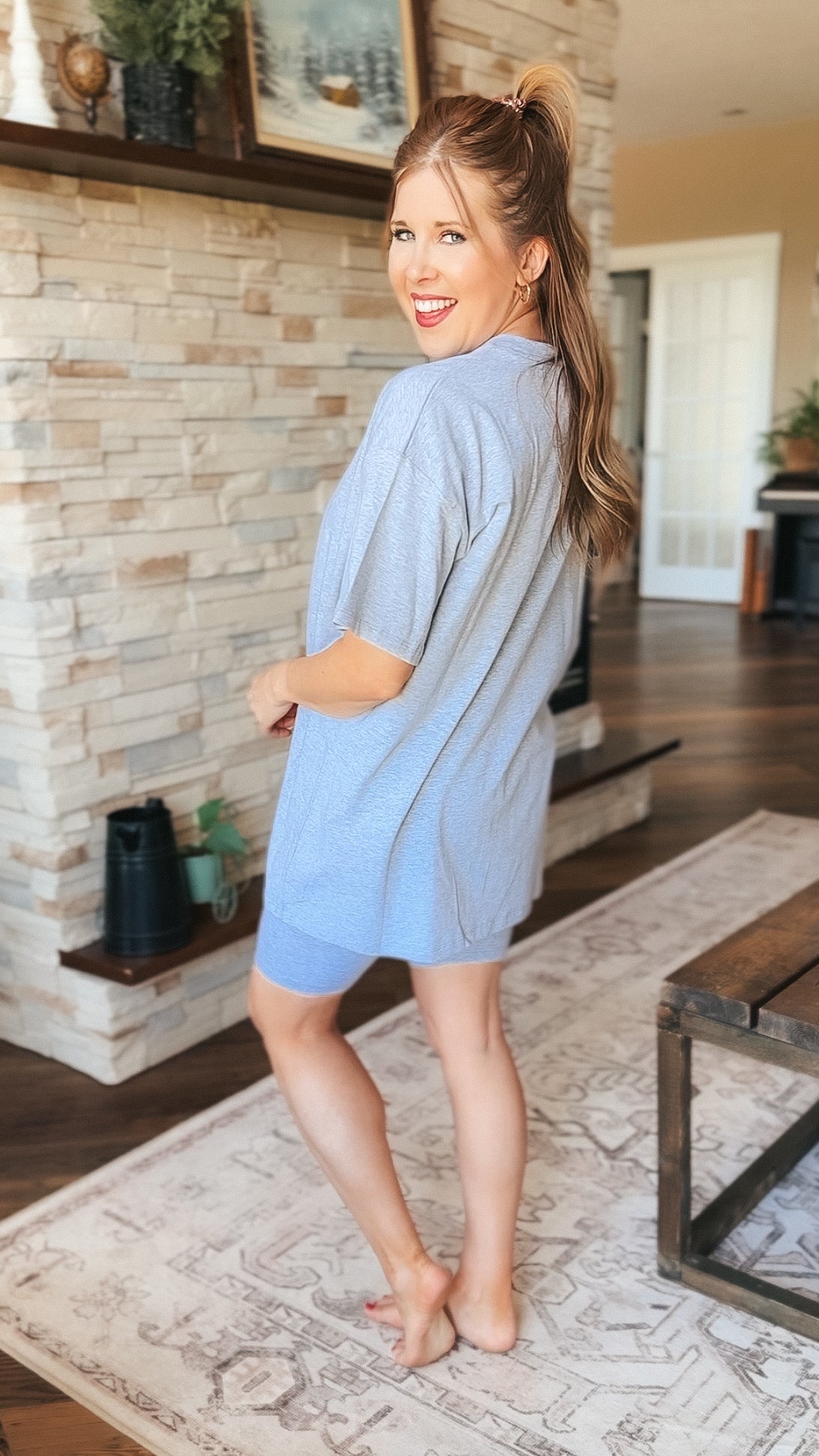 Nic Short Set: Heather Grey