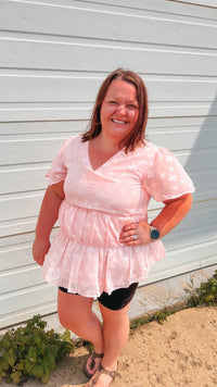 Aida Sheer Babydoll: Pink