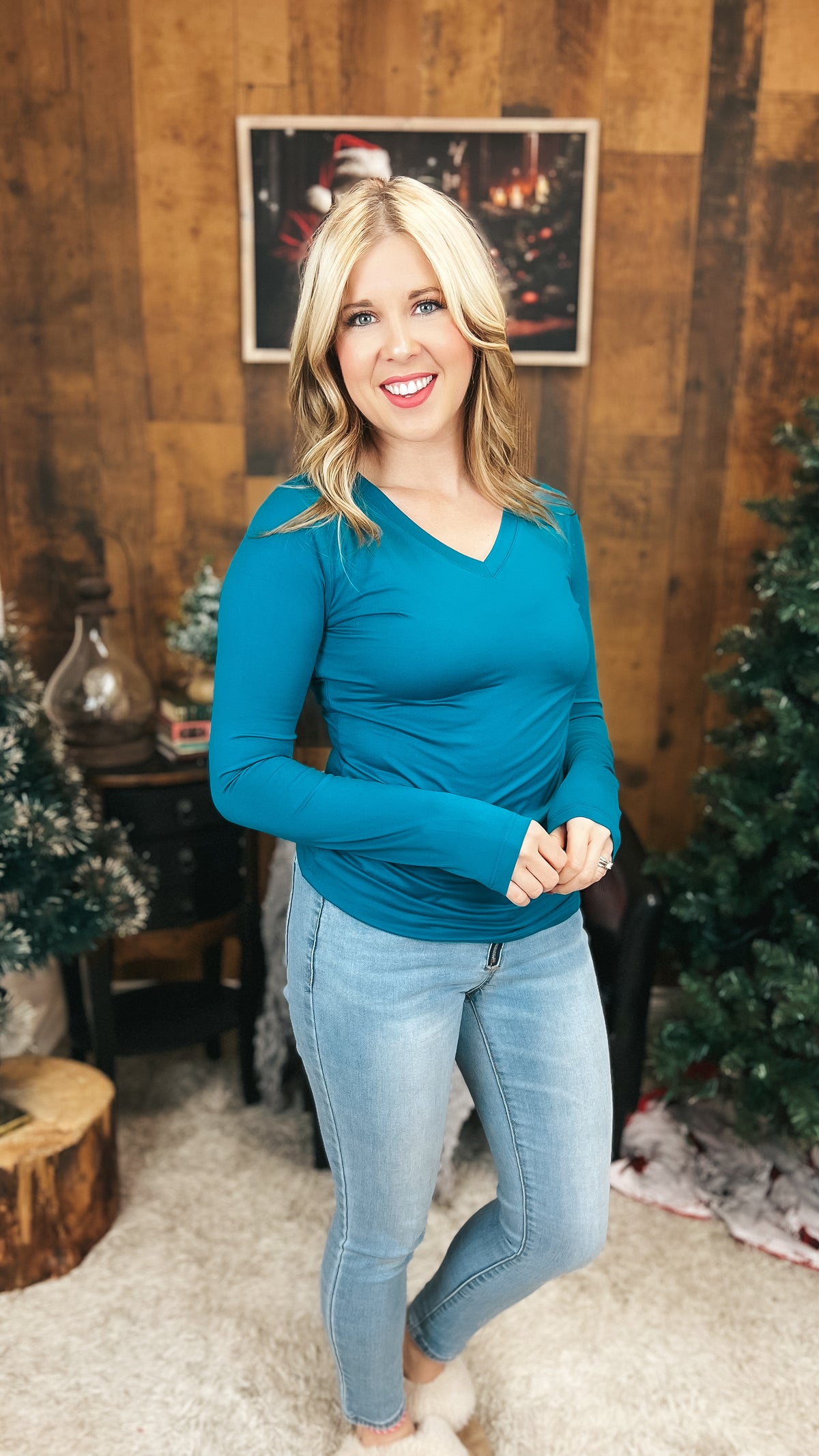 Kelsey Brushed Long Sleeve | Ocean Teal