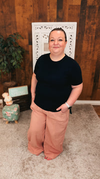 Nova Wide Leg Pants | Blush