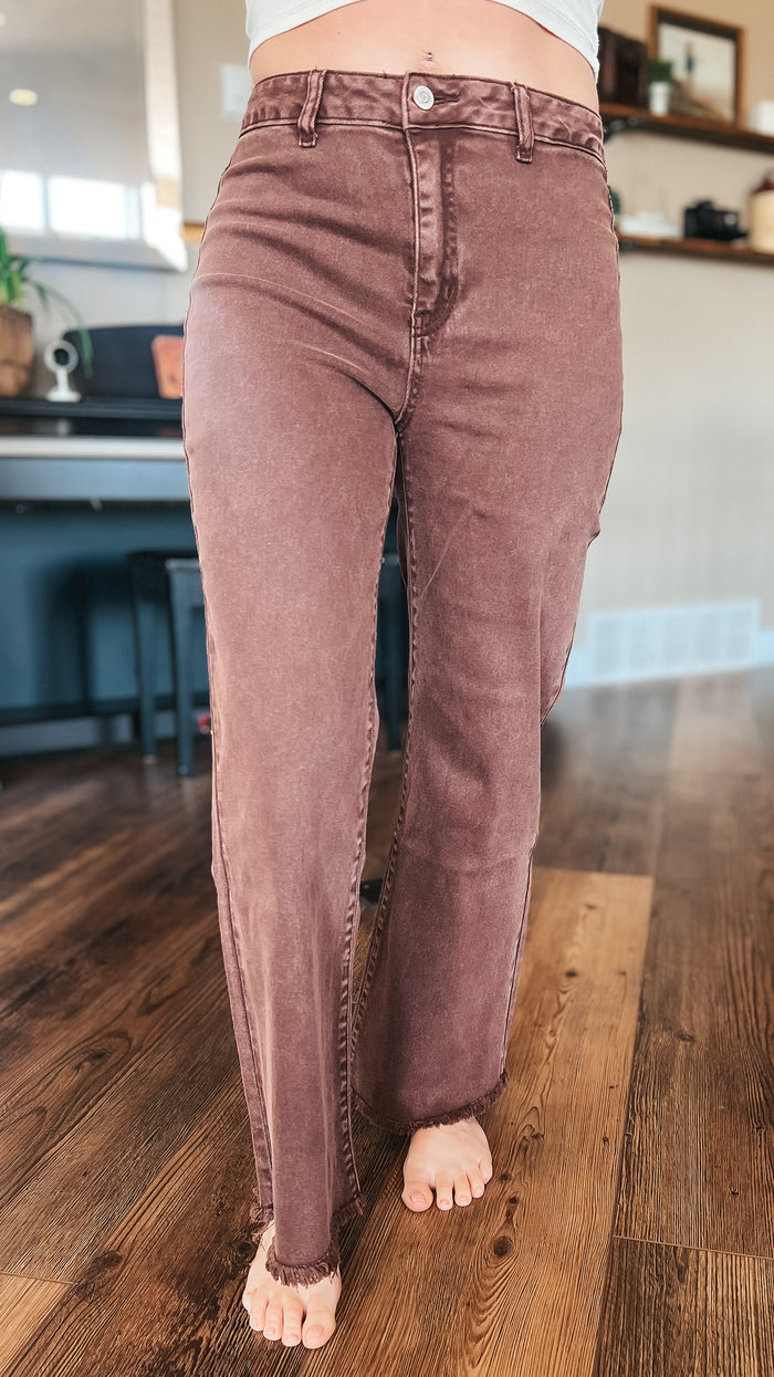 Cole Cutoff Denim | Brown