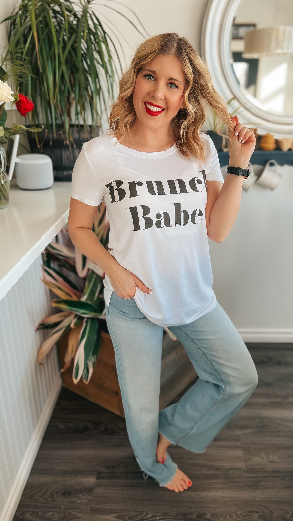 Brunch Babe Graphic Tee: Ivory