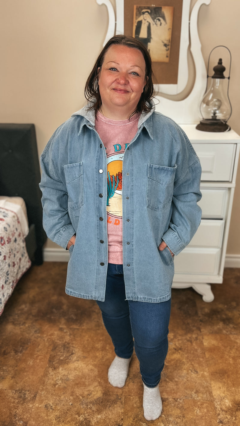 Memphis Hooded Denim Jacket