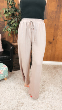 Crystal Wide Leg Pants | Taupe