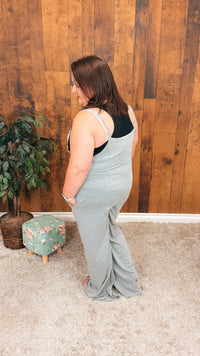 Rebecca Wide Leg Romper | Heather Grey