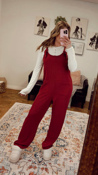 Genevieve Ribbed Knit Romper | Red Bean