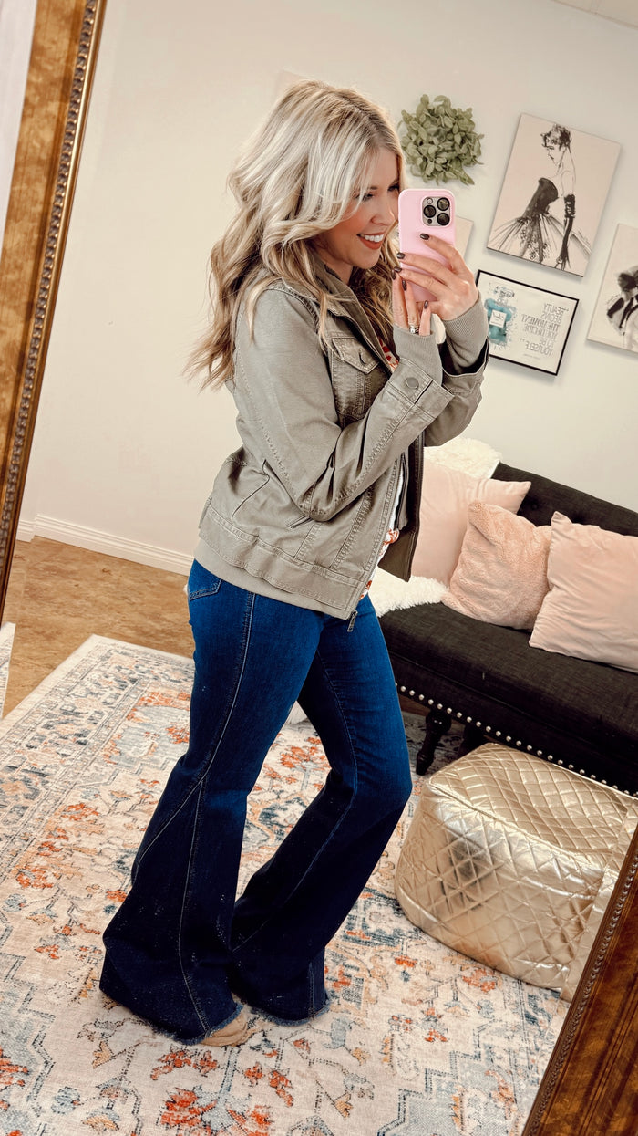 Joey Faux Leather Jacket | Grey