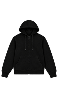 Black, zippered hoodie
