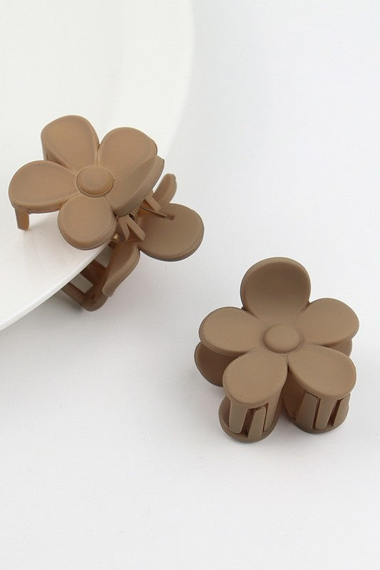 Flower Claw Clip | Brown