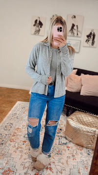 Loriann Button Shirt | Heather Grey