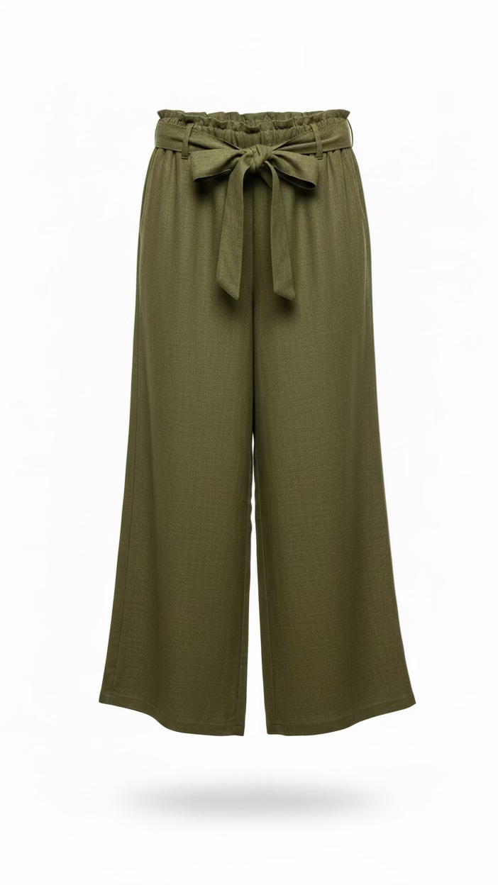 Shandra Linen Pants: Olive