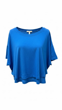 Juliette Flutter Tee | Classic Blue