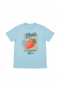 Strawberry Graphic Tee | Blue