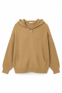 Brandi Zip Sweater Jacket | Taupe